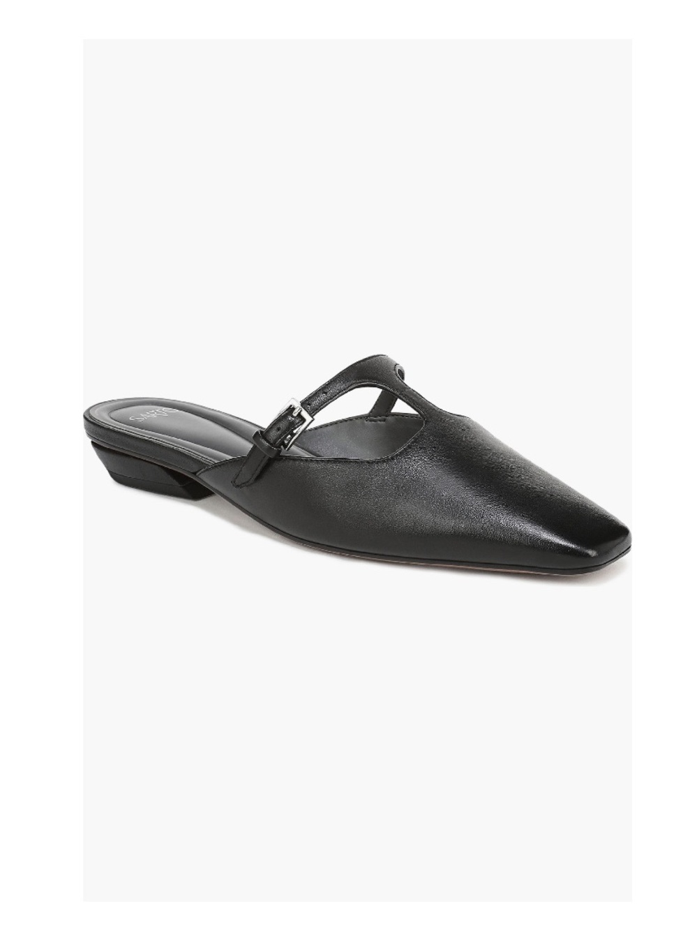 Sarto by Franco Sarto Dorthea T-Strap Mule Black Leather Women’s Size 8